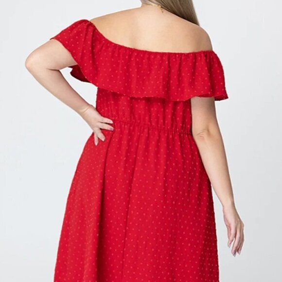 Ruffle Off the Shoulder Dress | 89th + Madison | 3X - Picture 2 of 12